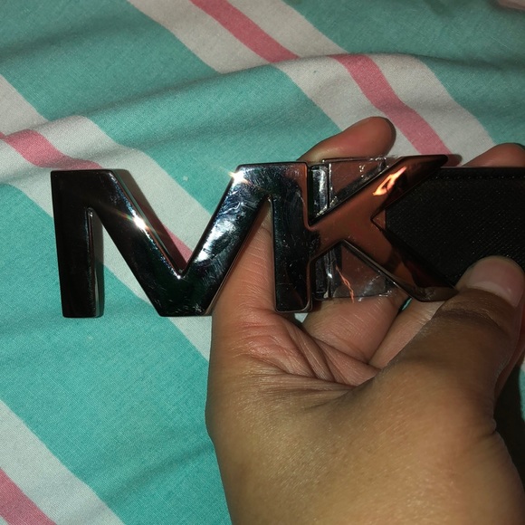 NWOT Michael Kors Black Belt w/ Silver Logo buckle main image 4